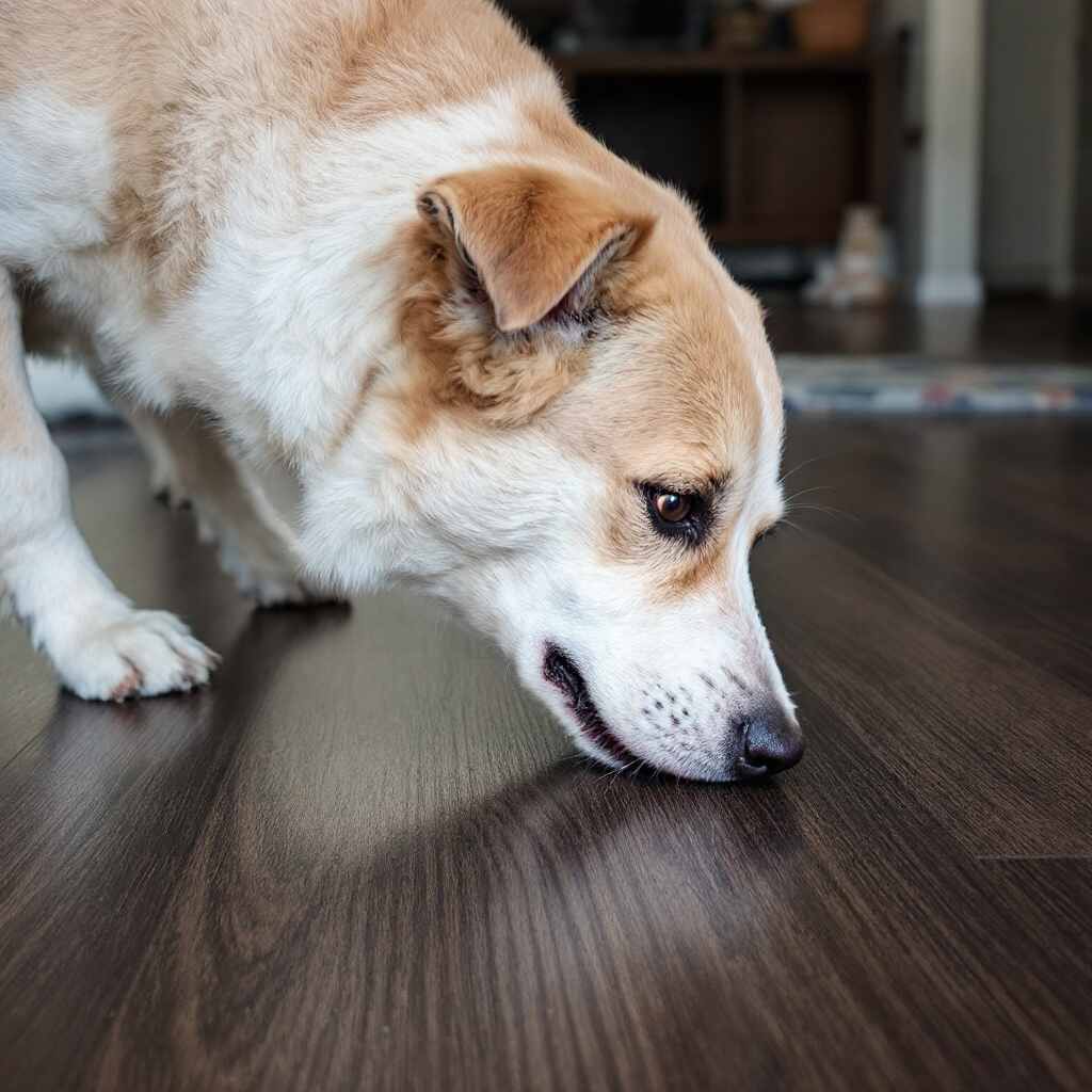 Why does my dog keep licking the floor