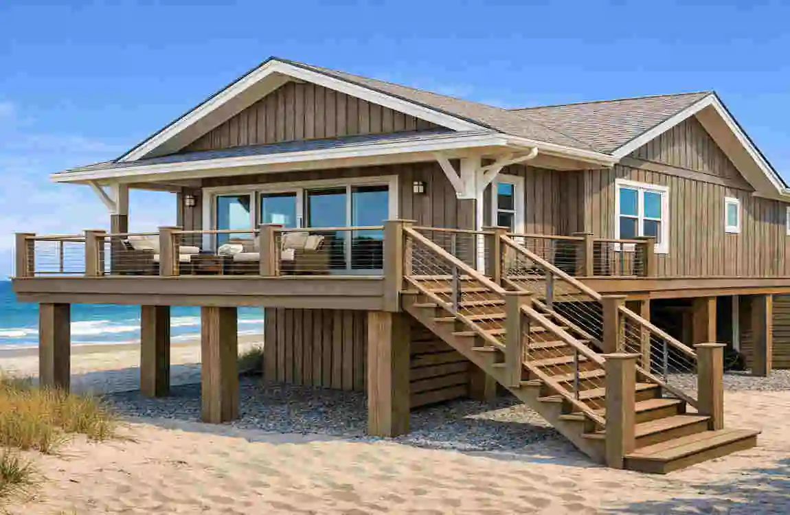 What is the best building material for a beach house?
