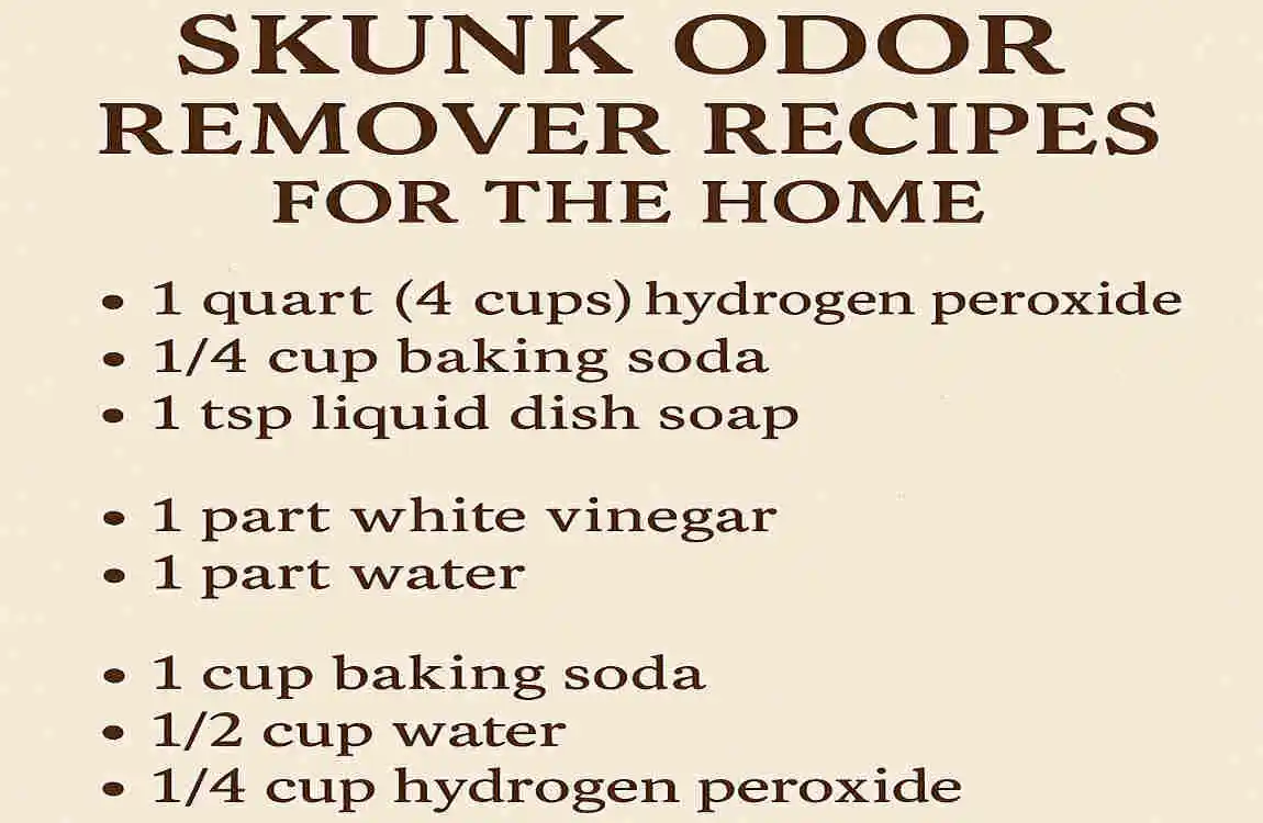 What is a natural skunk odor remover?