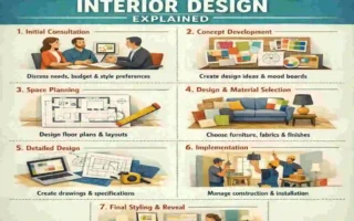 What are the 7 stages of interior design?