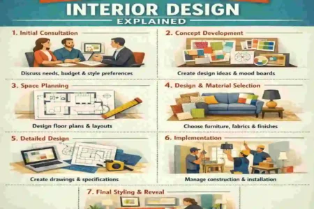 What are the 7 stages of interior design?