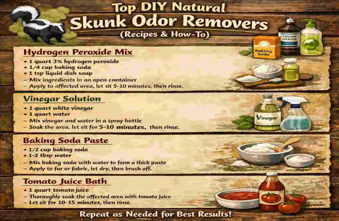 What is a natural skunk odor remover?