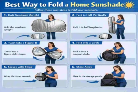 How to fold the home sunshade?