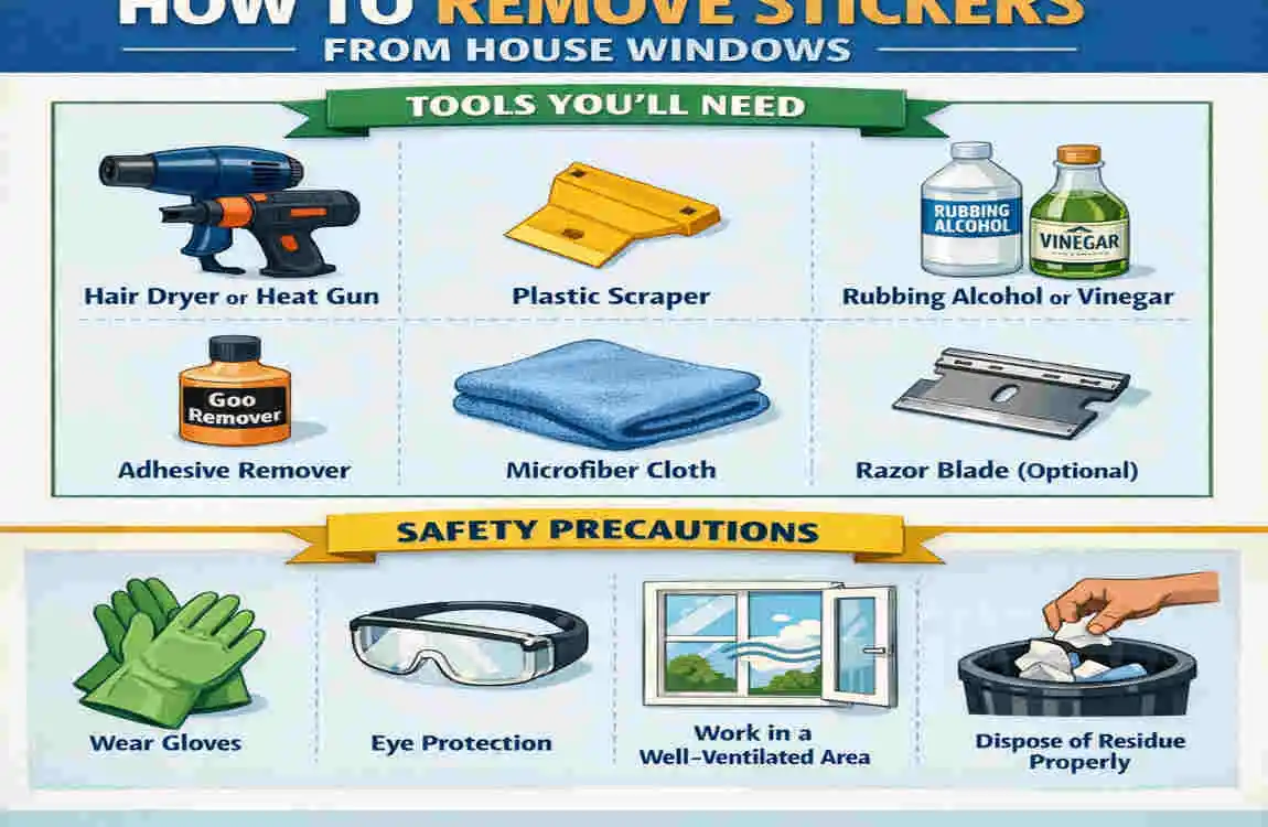 How do you remove stickers from house windows