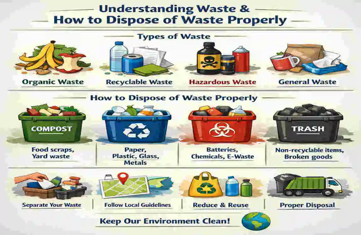 dispose of waste