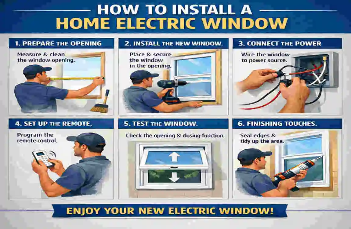 How to install a home electric window?