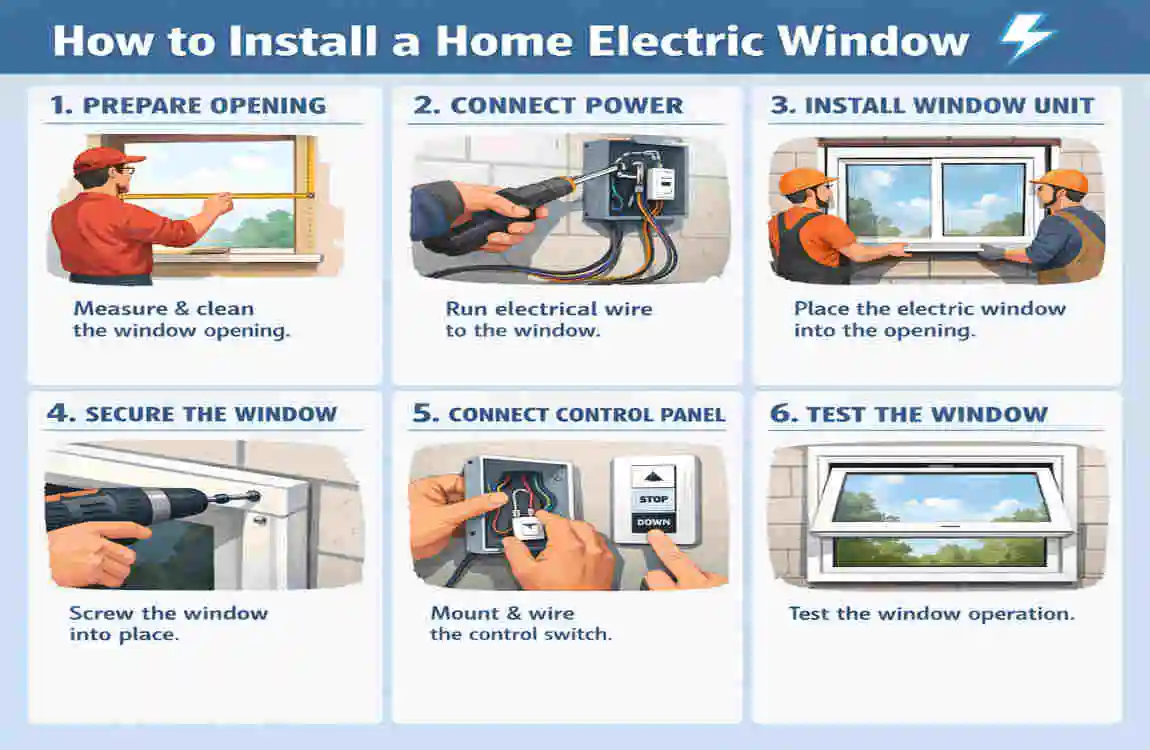 How to install a home electric window?
