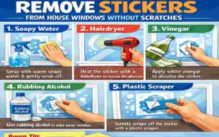 How do you remove stickers from house windows