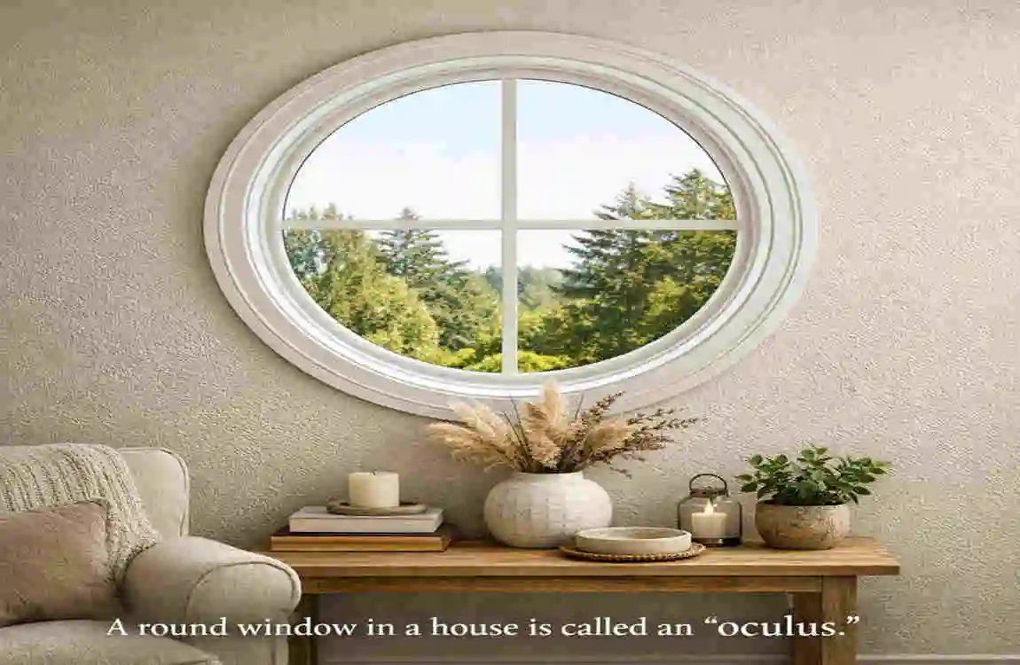 What is a round window in a house called?