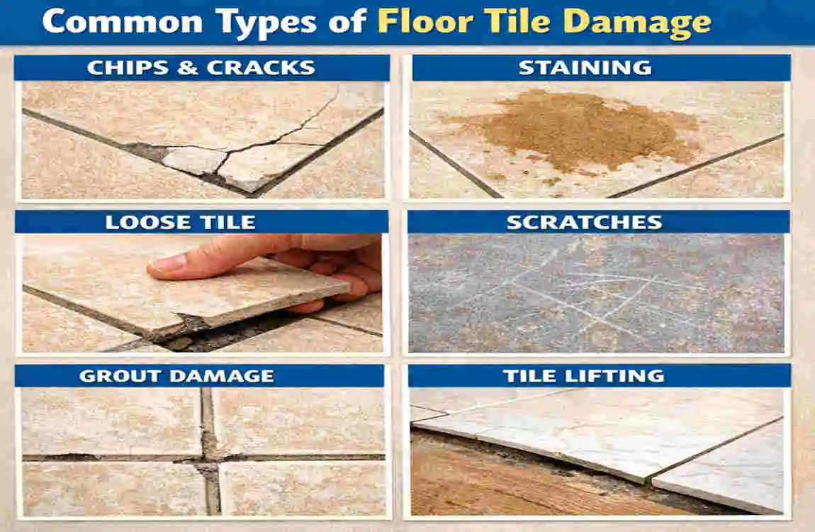 How to fix damaged floor tiles