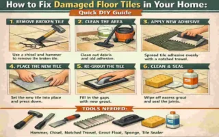 How to fix damaged floor tiles