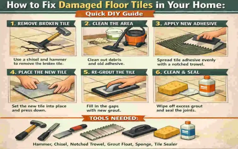 How to fix damaged floor tiles