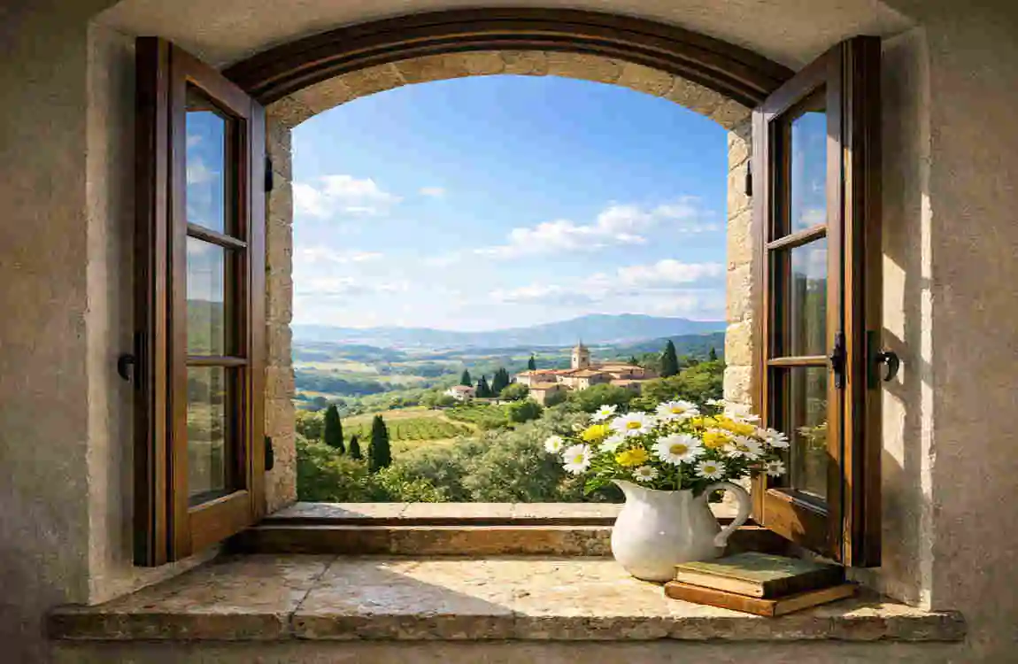 How do you draw a window for a house