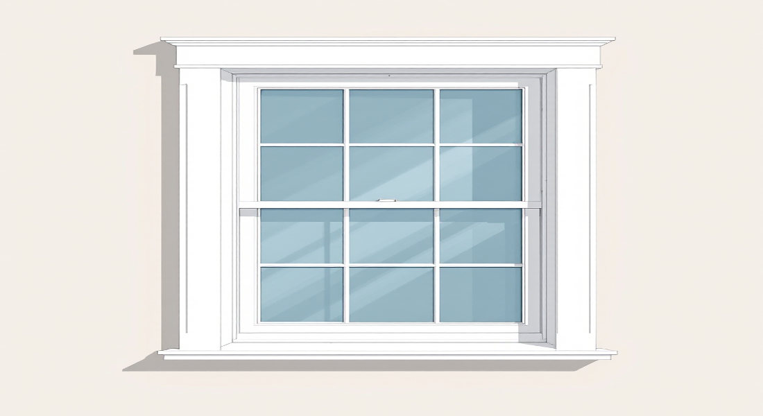 How do you draw a window for a house?
