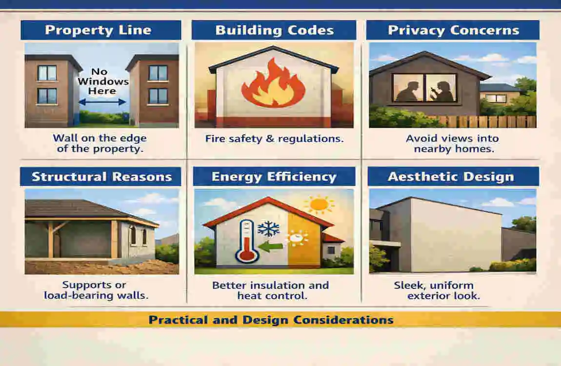 Can you put windows on the side of a house?
