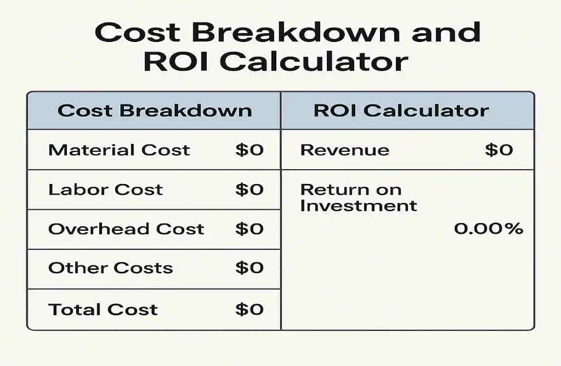 Cost Breakdown and ROI Calculator