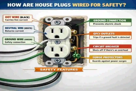 How are house plugs wired?