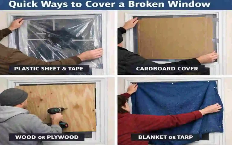 cover a broken window of home