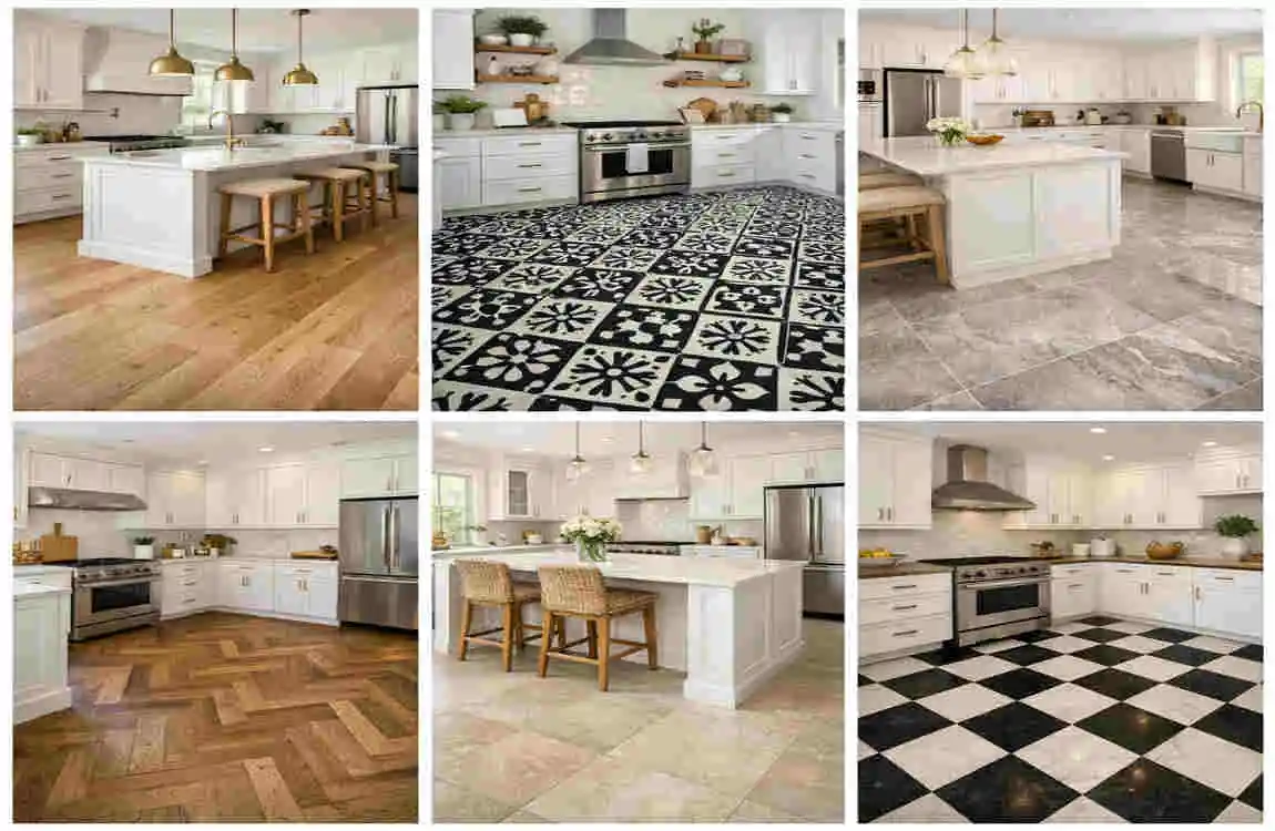 Stunning Kitchen Floor Ideas with White Cabinets for Dream Homes