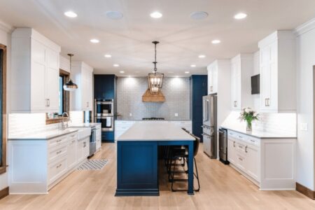 5 Easy Ways to Maintain Your Navy Kitchen Island with White Cabinets