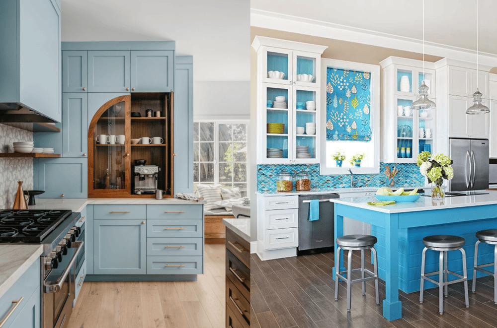 Real-Life Examples Of Blue Backsplash in kitchen