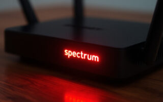 spectrum router glowing red