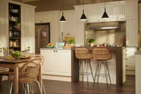 kitchen floor ideas with white cabinets