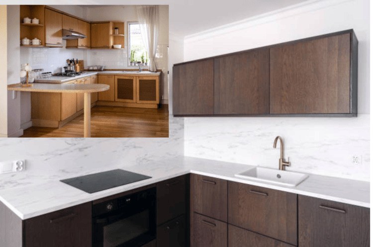 Maintenance Tips for Brown Kitchen Cabinets with White Countertops