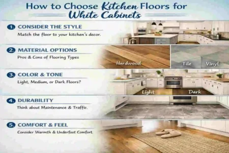 kitchen floor ideas with white cabinets