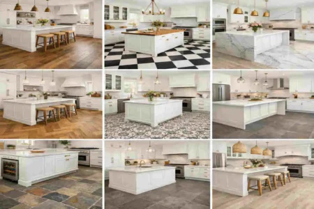 Stunning Kitchen Floor Ideas with White Cabinets for Dream Homes