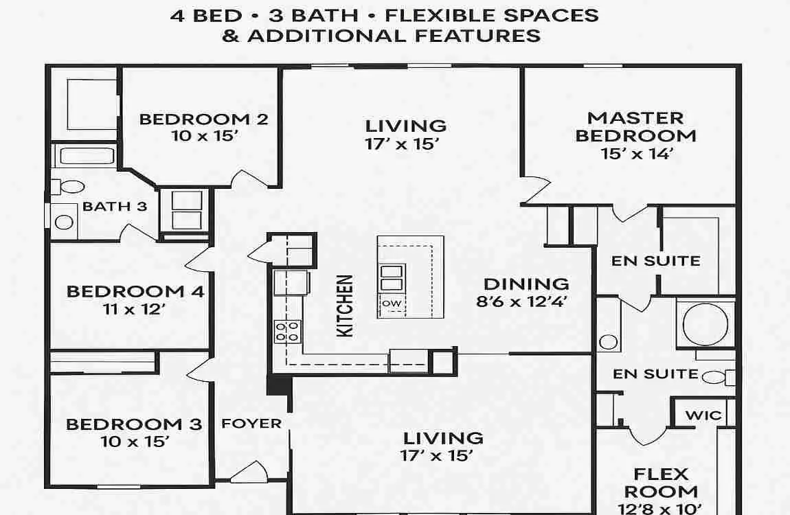Explore the Spacious and Stylish Clayton Homes Hewitt Floor Plan: A Perfect 4-Bed, 3-Bath Layout for Modern Living