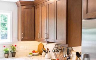 interlocking l shape 2 piece wood kitchen cabinet soffit