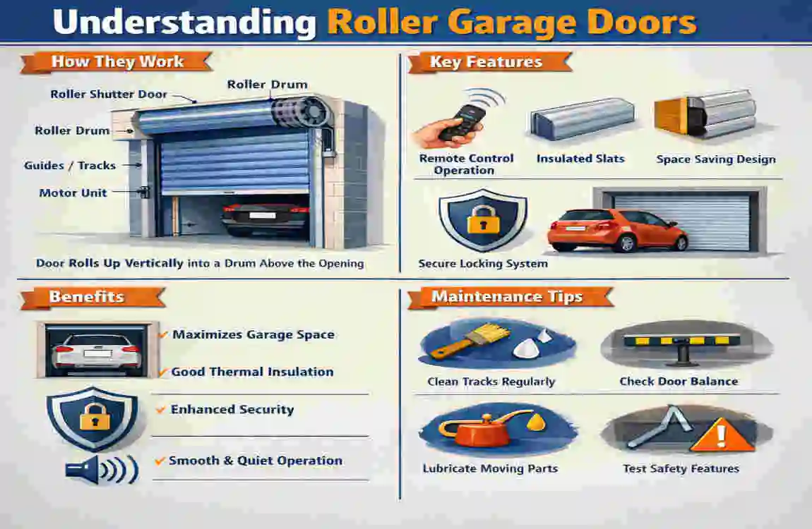 how to manually open a roller house garage door
