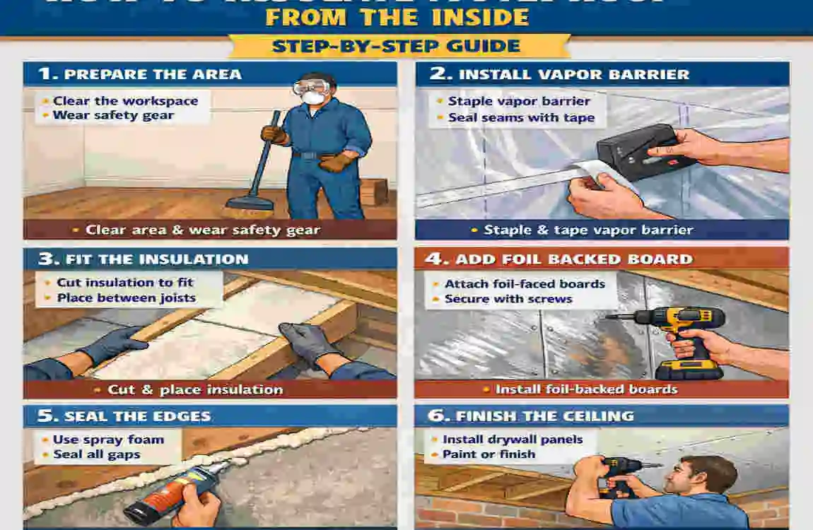 how to insulate flat roof from inside