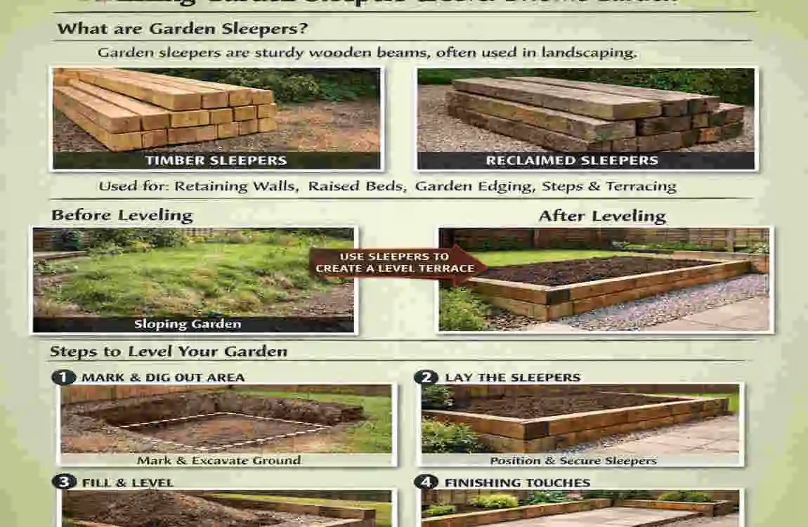 how to level a home garden with sleepers