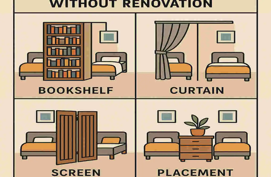 How to Split a Bedroom into Two Rooms Without Renovation