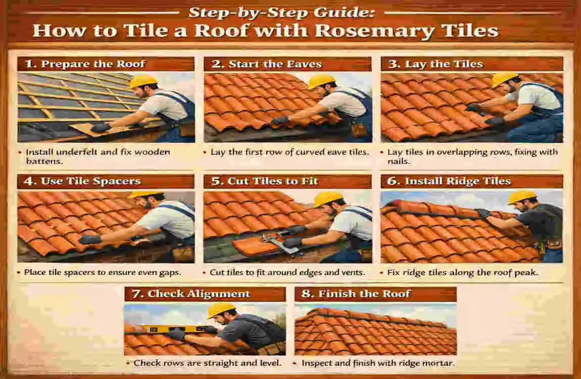 how to tile a roof with rosemary tiles