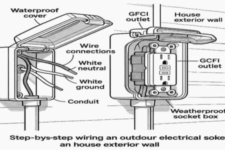 how to wire outdoor socket