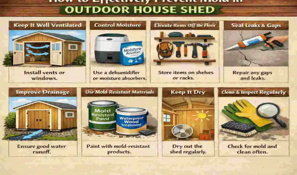 how to prevent mold in outdoor shed