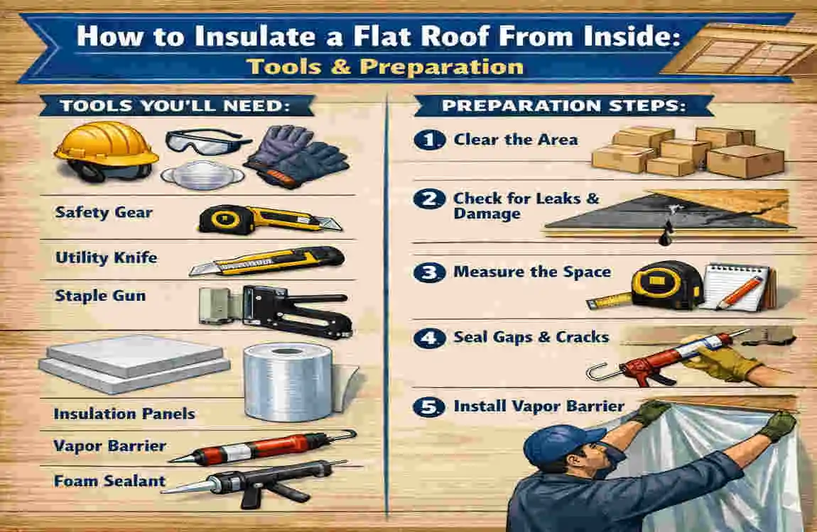 how to insulate flat roof from inside