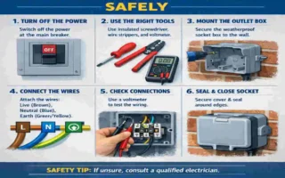 how to wire outdoor socket