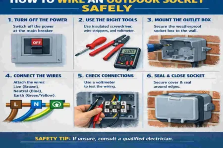 how to wire outdoor socket