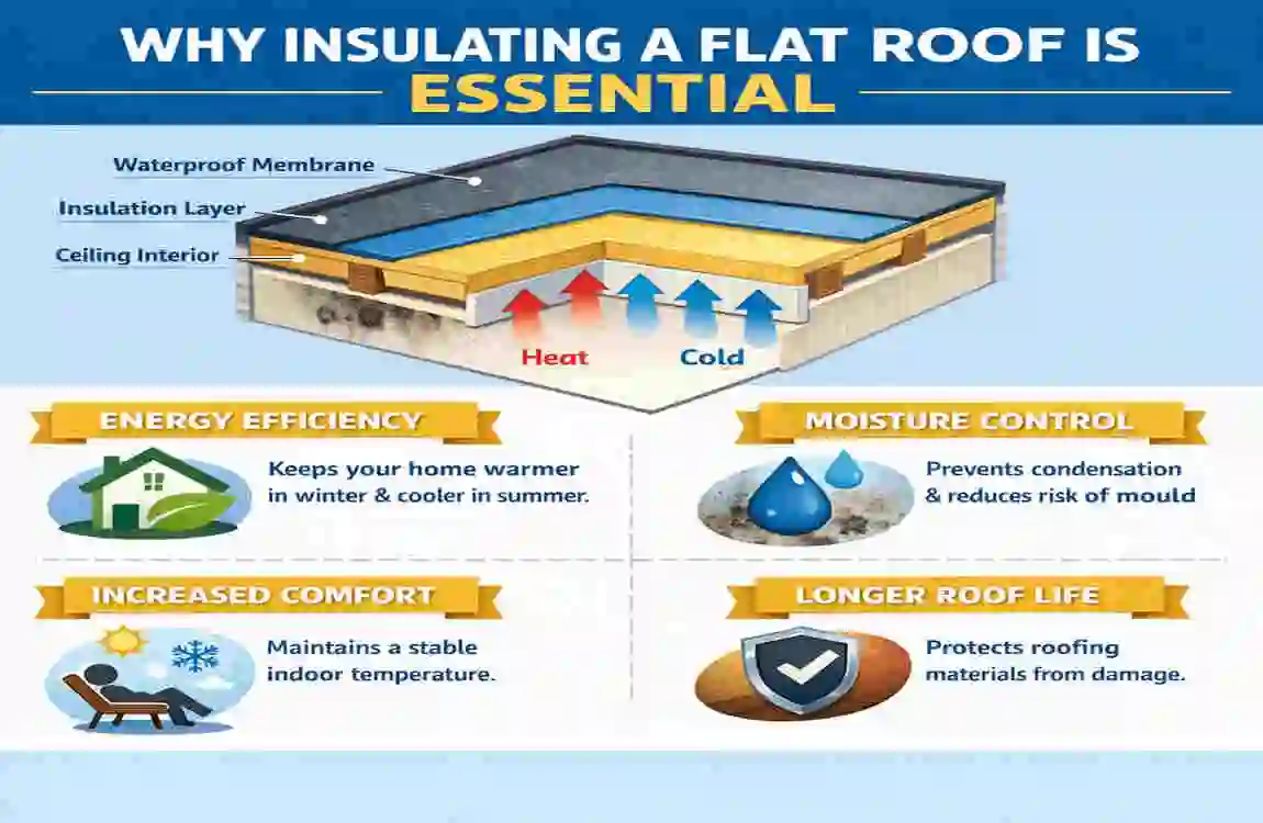 how to insulate flat roof from inside
