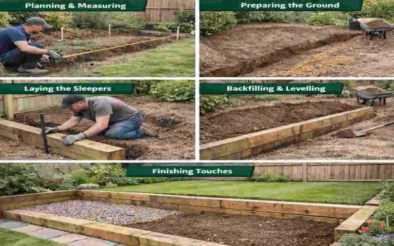 how to level a home garden with sleepers
