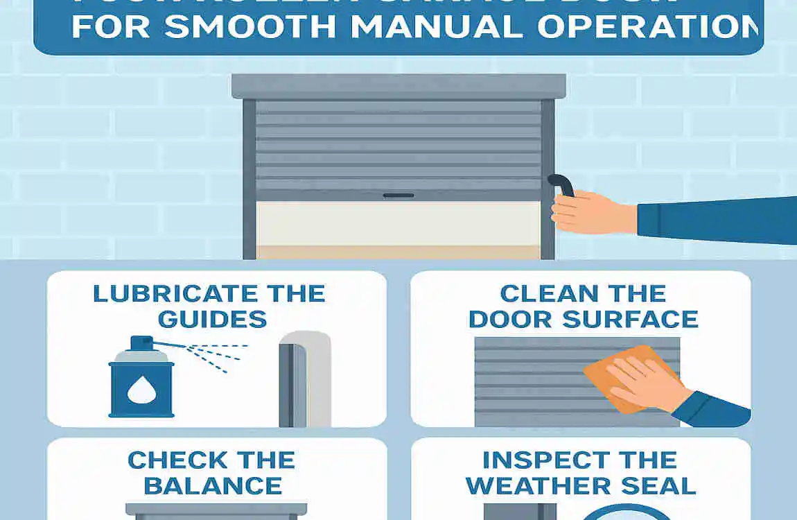 how to manually open a roller house garage door