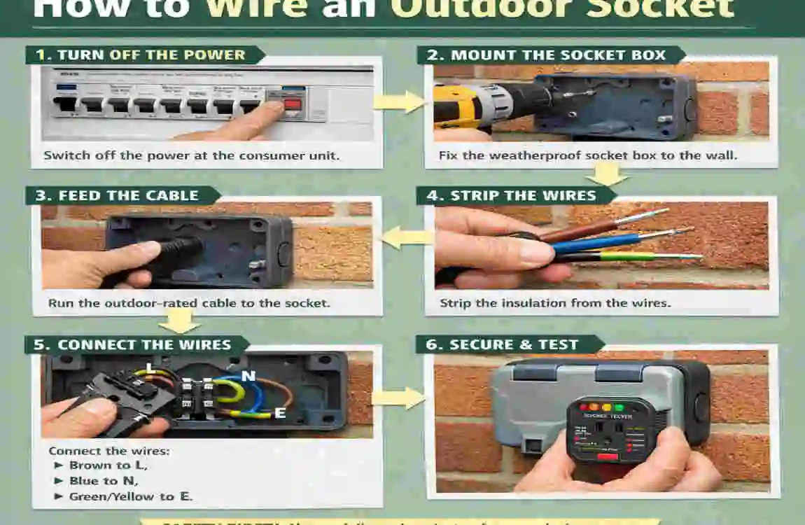 how to wire outdoor socket