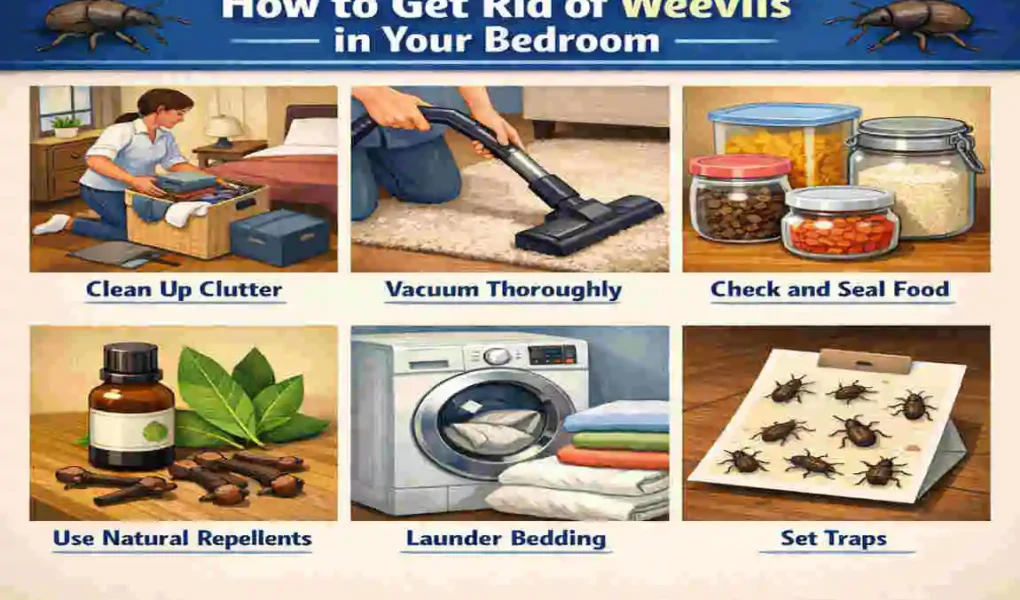 how to get rid of weevils in my house bedroom