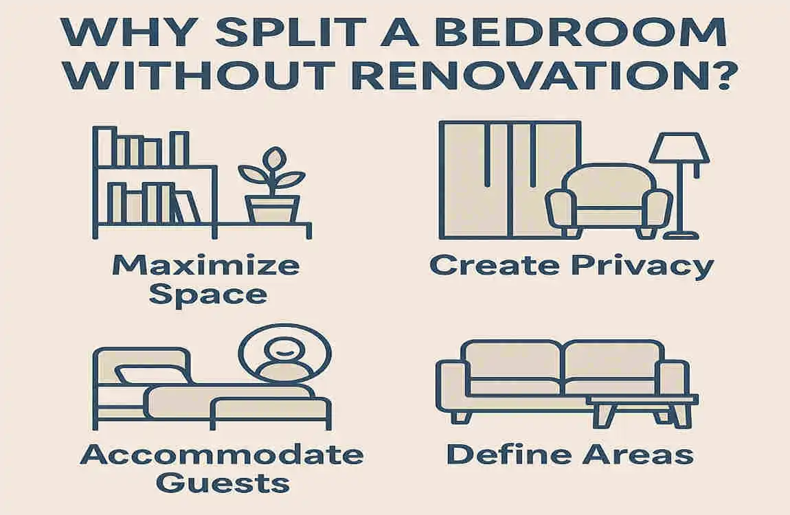 How to Split a Bedroom into Two Rooms Without Renovation