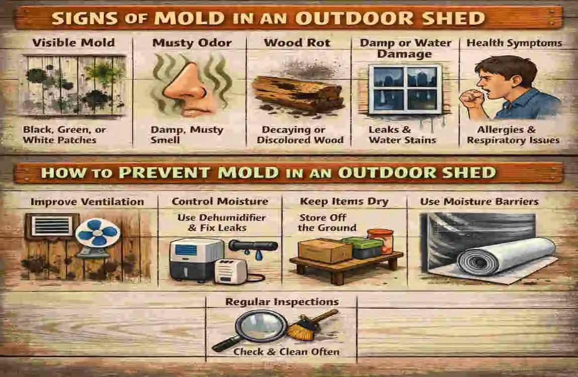 how to prevent mold in outdoor shed