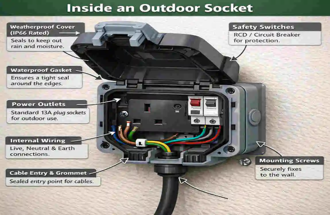 how to wire outdoor socket